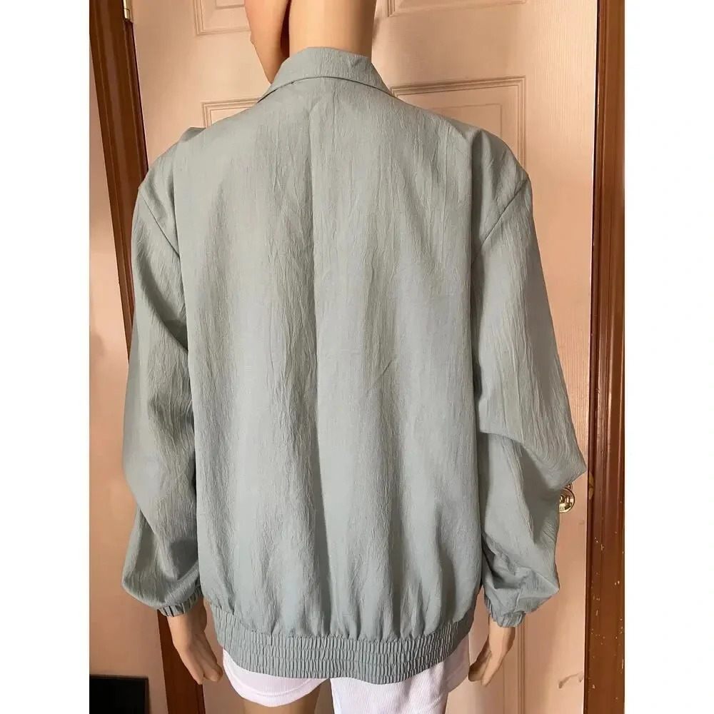Vintage Logix Floral Embroidery Women Jacket/Wind breakers Oversized S-L Pockets - Picture 4 of 7